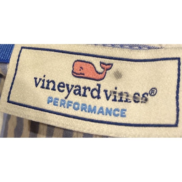 Vineyard Vines Performance 3XL Harbor Stripe Seersucker Tiered Dress‎ Blue - Picture 5 of 11